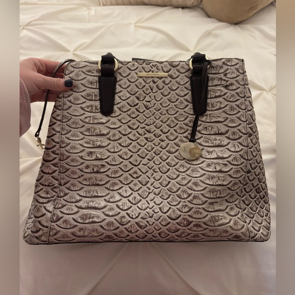 Gently used Brahmin Joan tote in pearl dogwood color, tag attached - Picture 9 of 16